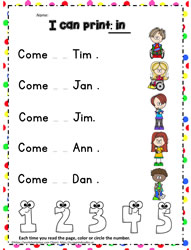 Print the sight word in